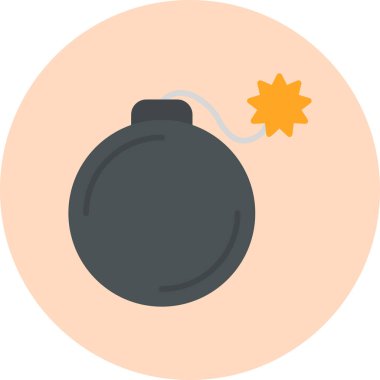 Bomba simgesinin vektör illüstrasyonu