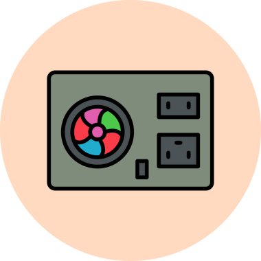 Güç Arzı simgesinin vektör illüstrasyonu