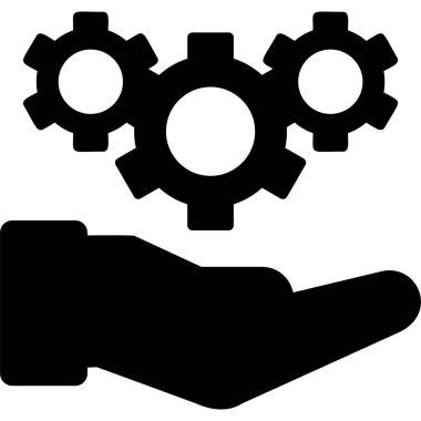 Gear modern simge, vektör illüstrasyonu