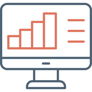 veri analiz grafiği. Basit web illüstrasyonu