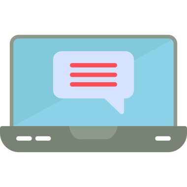 Çevrimiçi İletişim simgesi vektör illüstrasyonu