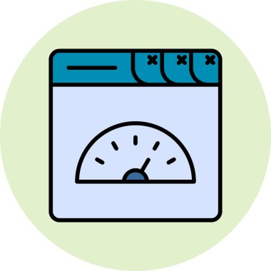Page Speed web icon, vector illustration