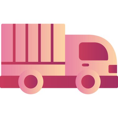 delivery truck. simple web illustration