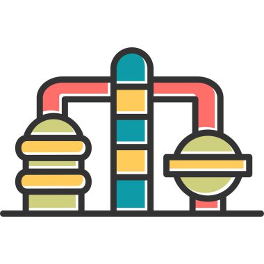 Bina. Web simgesi basit illüstrasyon