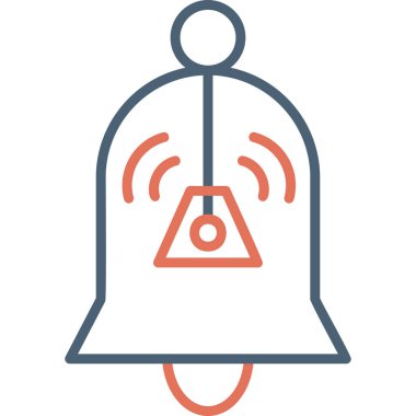 Okul Çanı simgesi vektör illüstrasyon grafik tasarımı