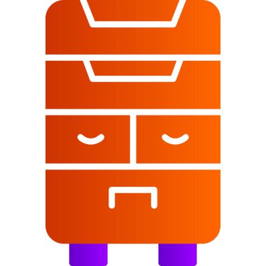 Çekmeceler. Web simgesi basit illüstrasyon 