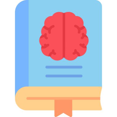 Nöroloji kitabı simgesi, modern tasarım illüstrasyonu