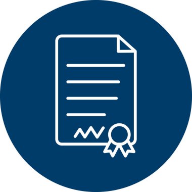 Sertifika. Diplomanın basit illüstrasyonu 