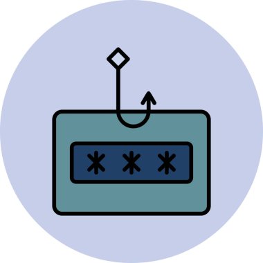 Phishing modern simgesi, vektör illüstrasyonu 