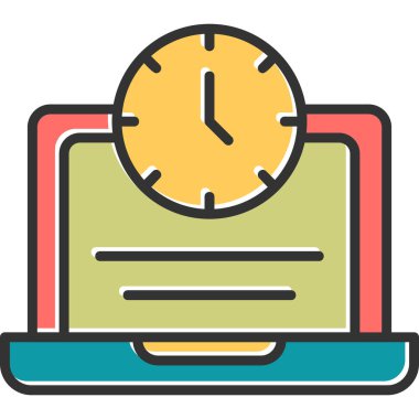 Fazla çalışma simgesi vektör illüstrasyonu