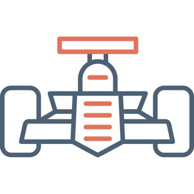 Yarış arabası modern simgesi, vektör illüstrasyonu