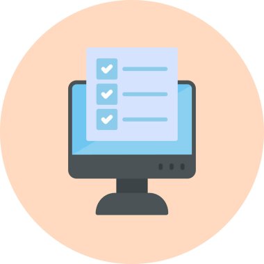 Sınav simgesi, modern tasarım illüstrasyonu