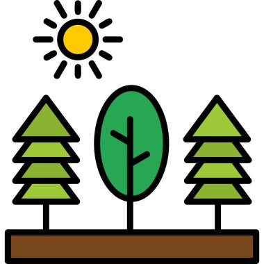 Trees icon modern vector illustration