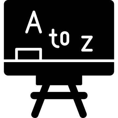 Beyaz tahta modern simge, vektör illüstrasyonu