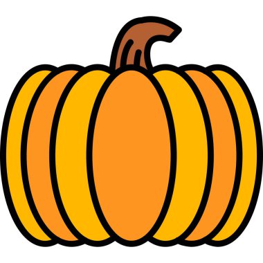pumpkin icon, simple web illustration