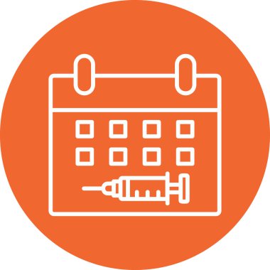 Takvim simgesinin vektör illüstrasyonu