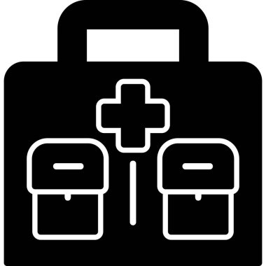 ilk yardım kiti vektör simgesi