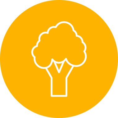 Brokoli. Web simgesi basit illüstrasyon