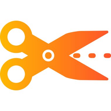 Makas. Web simgesi basit illüstrasyon