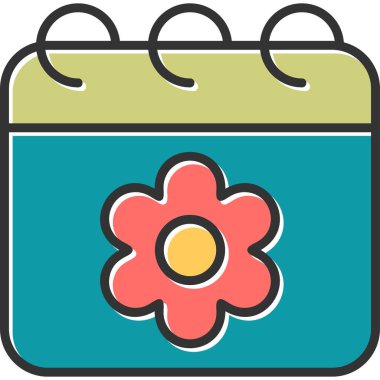 Sakura tarihi modern simge, vektör illüstrasyonu