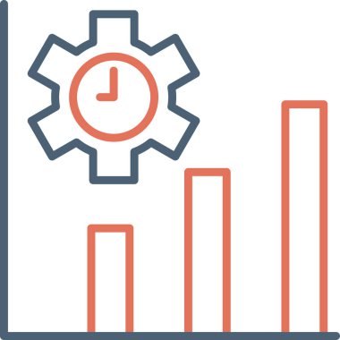 Üretkenlik modern simgesi, vektör illüstrasyonu 