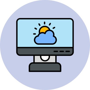 Hava durumu modern simgesi, vektör illüstrasyonu