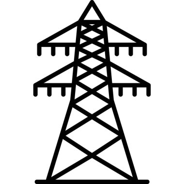 elektrik güç kulesi ikon vektör illüstrasyon tasarımı