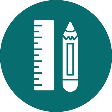 kalem ve cetvel kutsal kişilerin resmi, vektör çizim