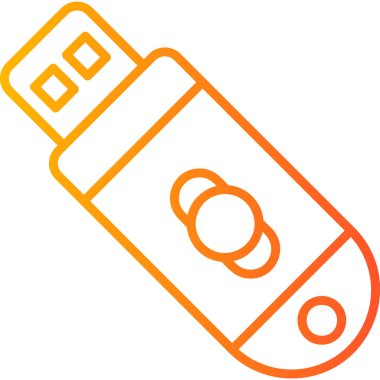 usb flash disk vektör illüstrasyonu