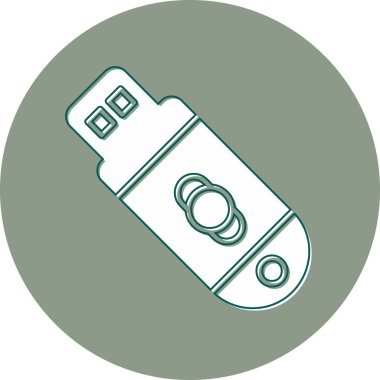 usb flash disk vektör illüstrasyonu