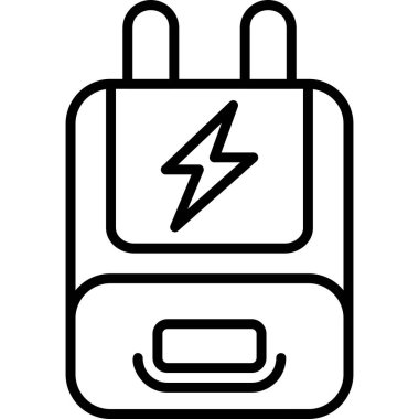 Adaptör, web basit simge illüstrasyonu