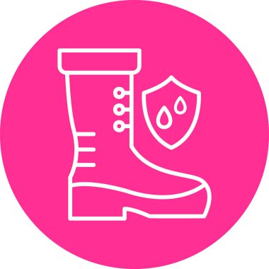 Su geçirmez ayakkabılar. Web simgesi basit tasarım