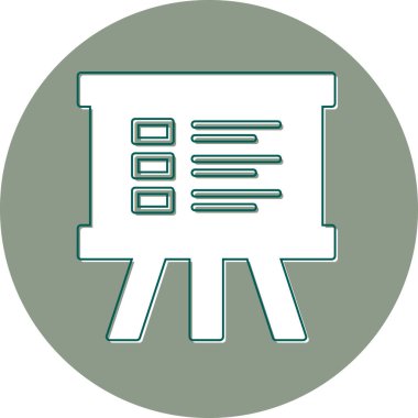 Üniversite Sunum vektörü illüstrasyon web simgesi