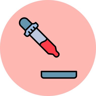 Pipette. Web simgesi basit illüstrasyon