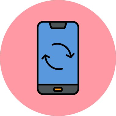 Smartphone Simgesi, vektör illüstrasyonu