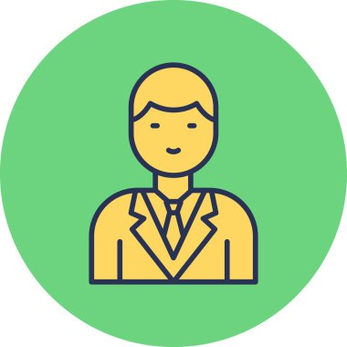 Businessman User logo, simple icon for web page 