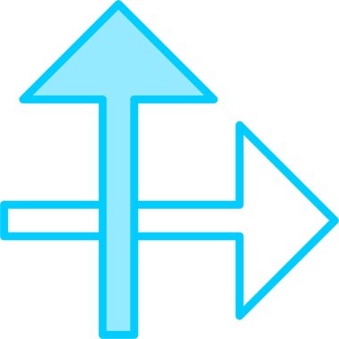 simple and minimalistic vector icon of the intersecting arrows