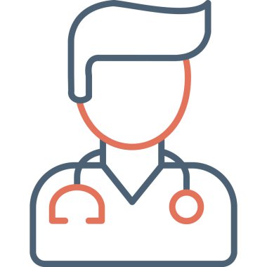 Basit avatar, doktor adamın grafiksel çizimi 