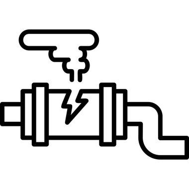 Gaz Sızıntısı vektör illüstrasyonu