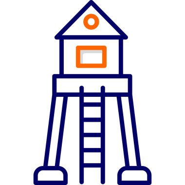 Askeri kule modern ikon vektör illüstrasyonu