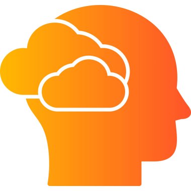 Rüya gören modern simge, vektör illüstrasyonu 