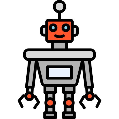 Robot simgesi. Vektör çizim 