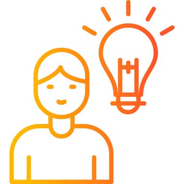 Fikir modern simgesi, vektör illüstrasyonu