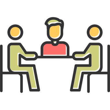 İş toplantısı. vektör basit tasarımı