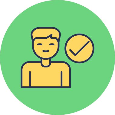 Onaylanmış Aday simgesi vektör illüstrasyonu