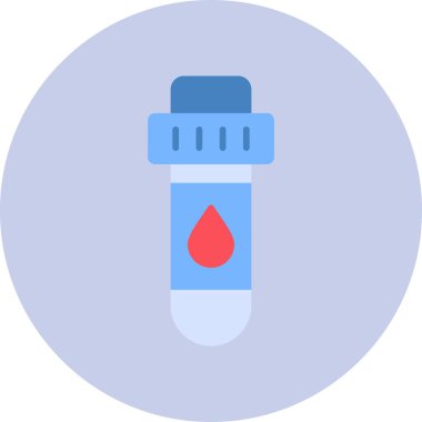 Test tübü simgesinin vektör illüstrasyonu 