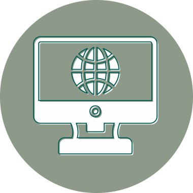 İnternet web simgesi basit illüstrasyon