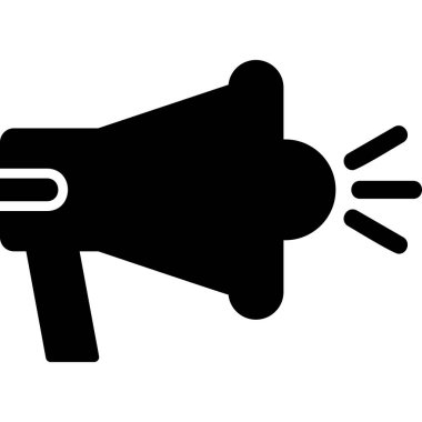 Megafon ikonu vektör illüstrasyonu