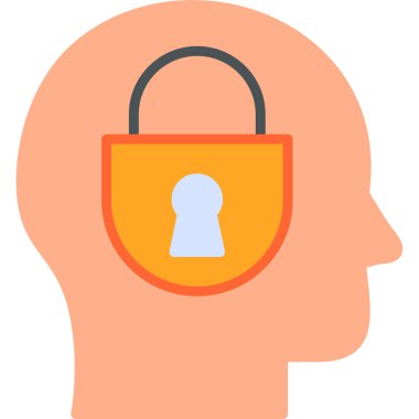 Güvenlik kilidi web simgesi basit illüstrasyon 