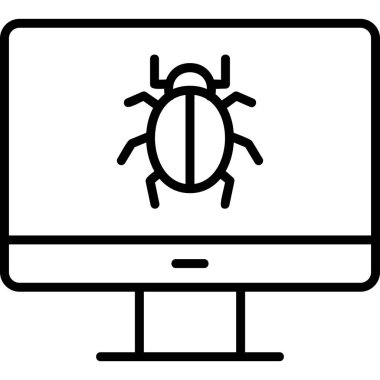 Computer Virus icon modern vector illustration